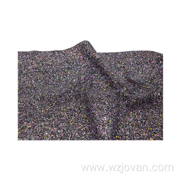 Chunky glitter PU vinyl faux leather for shoes